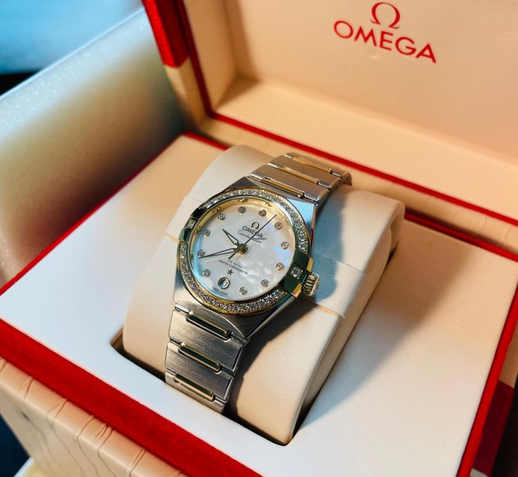 Omega Constellation Co-axial Master Chronometer Full Set - Gold Diamonds