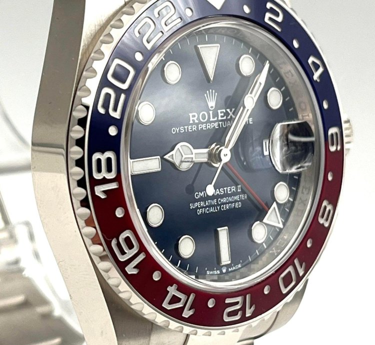 Rolex Gmt-master Ii White Gold Pepsi Blue Dial 126719blro Unworn 2024