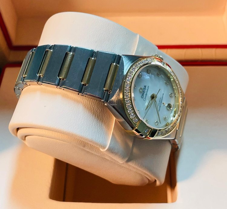 Omega Constellation Co-axial Master Chronometer Full Set - Gold Diamonds