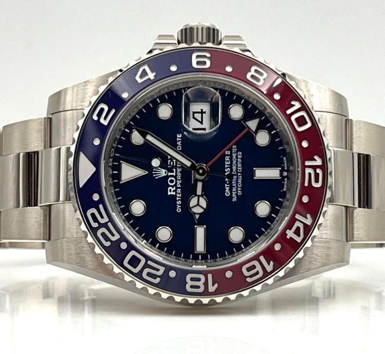 Rolex Gmt-master Ii White Gold Pepsi Blue Dial 126719blro Unworn 2024
