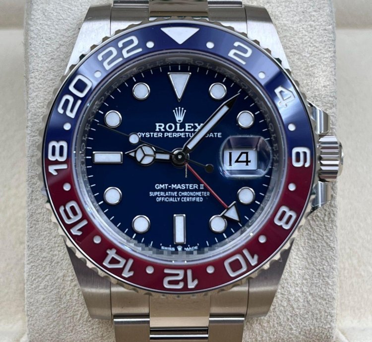 Rolex Gmt-master Ii White Gold Pepsi Blue Dial 126719blro Unworn 2024