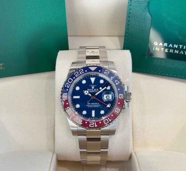 Rolex Gmt-master Ii White Gold Pepsi Blue Dial 2023