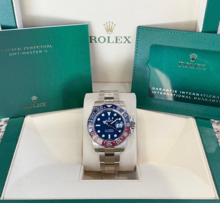 Rolex Gmt-master Ii White Gold Pepsi Blue Dial 2023