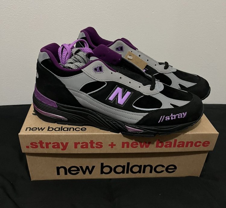 Stray Rats New Balance 991 Black Grey Pink 11 5