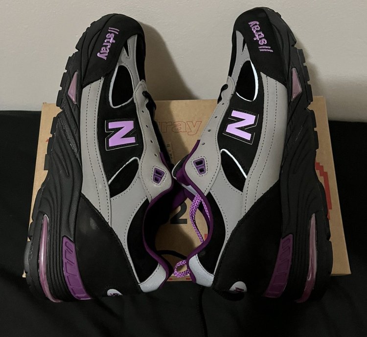 Stray Rats New Balance 991 Black Grey Pink 11 5