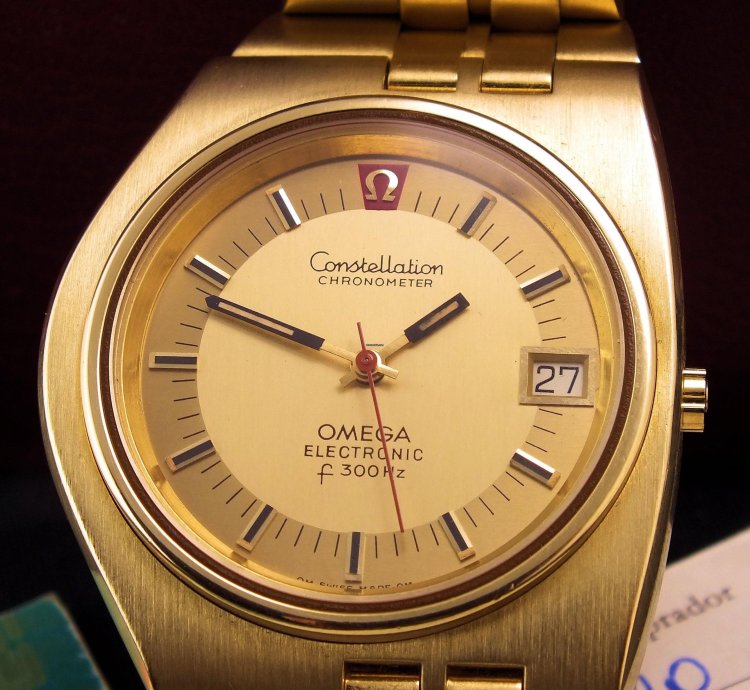 Omega Constellation F300hz Constellation 18k 750 Very Rare Very Unique 1973 Investment