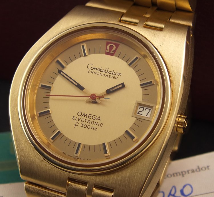 Omega Constellation F300hz Constellation 18k 750 Very Rare Very Unique 1973 Investment