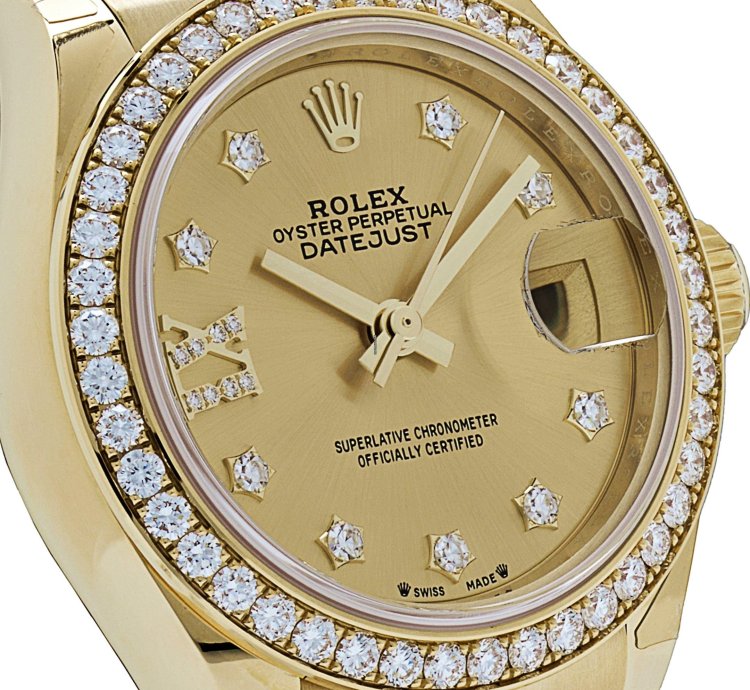 Rolex Lady-datejust 279138rbr Ladies Yellow Gold Champagne Diamond Dial President 2022