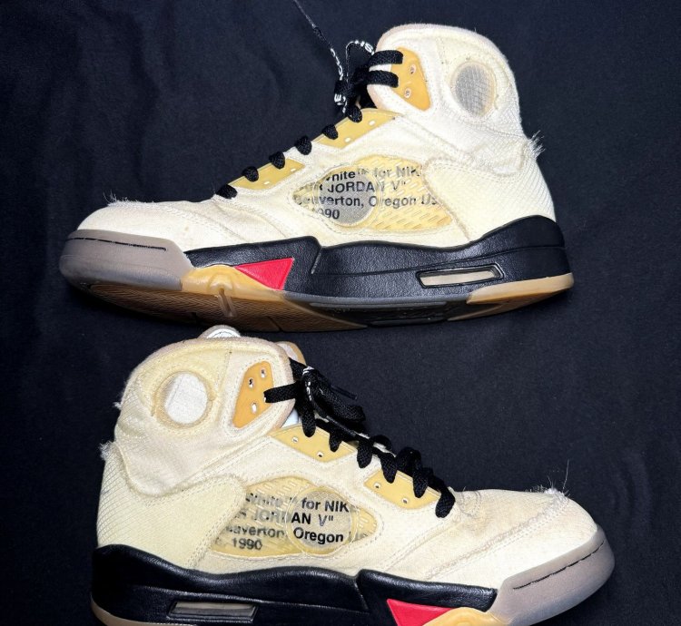 Size 9 5 - Off-white Nike Air Jordan 5 Sp Sail Men Shoes