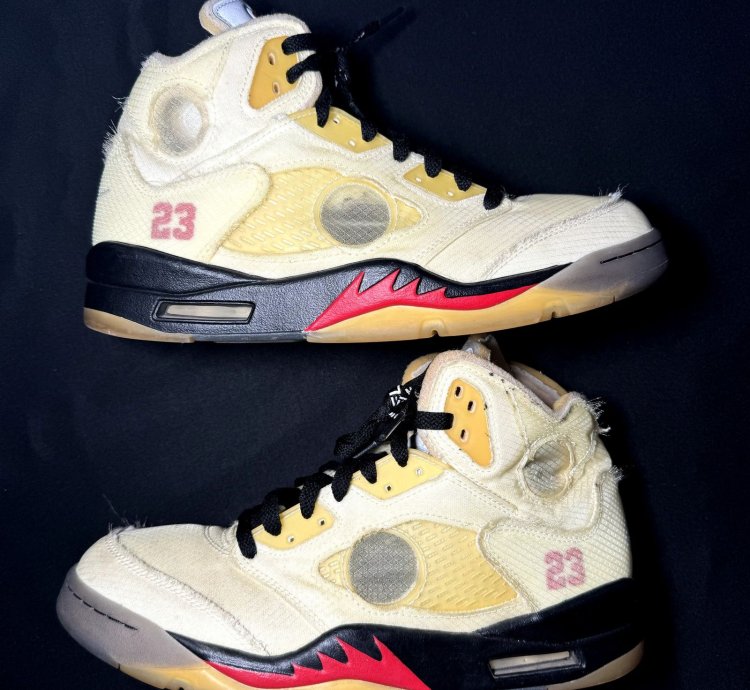 Size 9 5 - Off-white Nike Air Jordan 5 Sp Sail Men Shoes