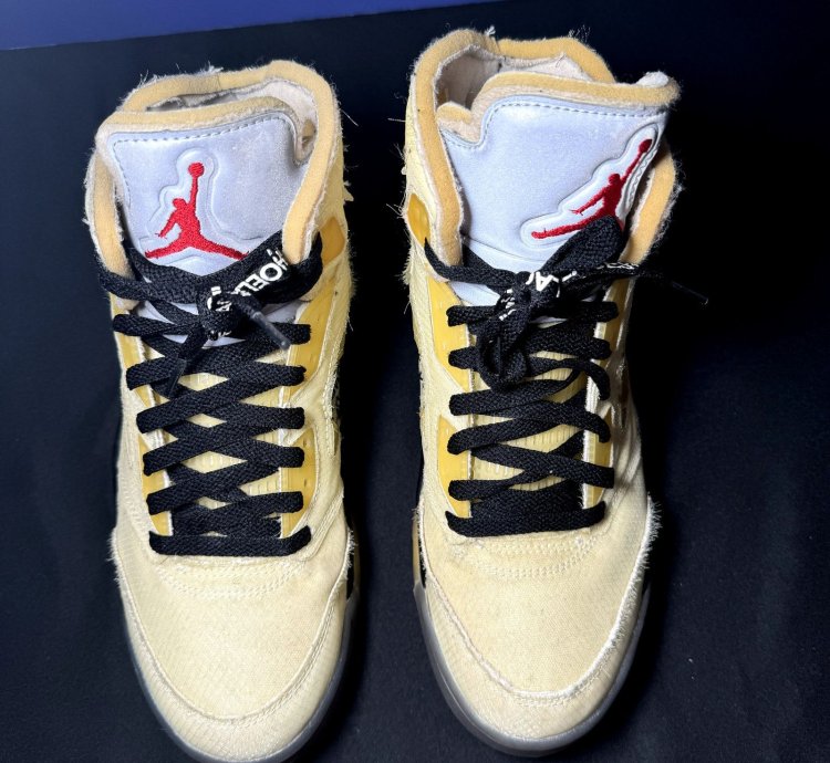 Size 9 5 - Off-white Nike Air Jordan 5 Sp Sail Men Shoes