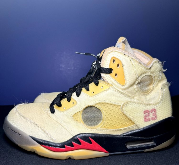 Size 9 5 - Off-white Nike Air Jordan 5 Sp Sail Men Shoes