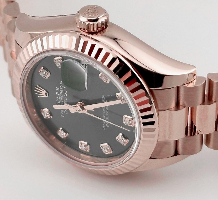 Rolex Lady-datejust 279175 Ladies Rose Gold Olive Diamond Dial 2025