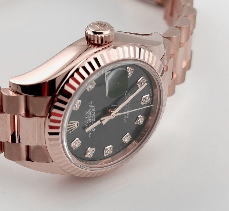 Rolex Lady-datejust 279175 Ladies Rose Gold Olive Diamond Dial 2025