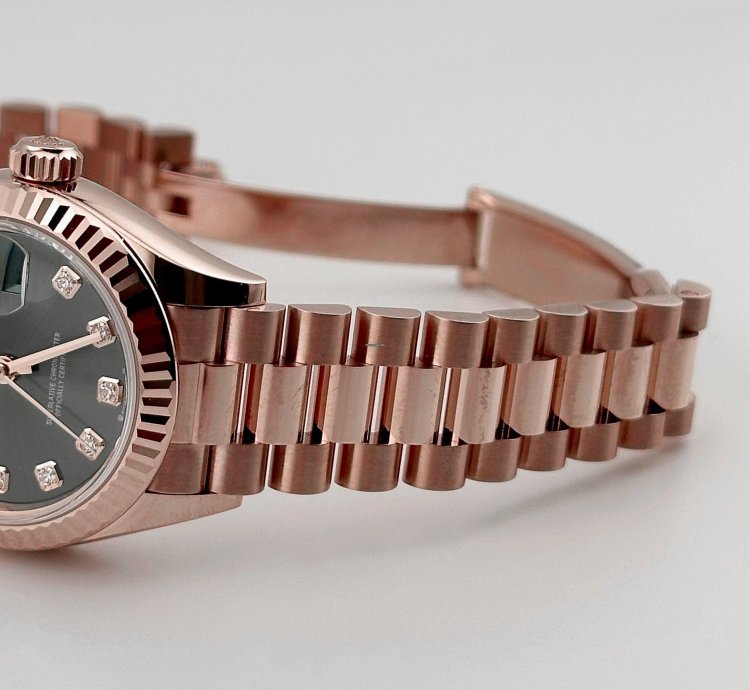 Rolex Lady-datejust 279175 Ladies Rose Gold Olive Diamond Dial 2025