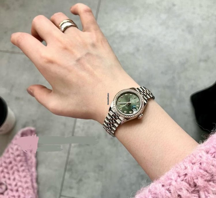 Rolex Lady-datejust 279381rbr Green Diamond Dial Jubilee