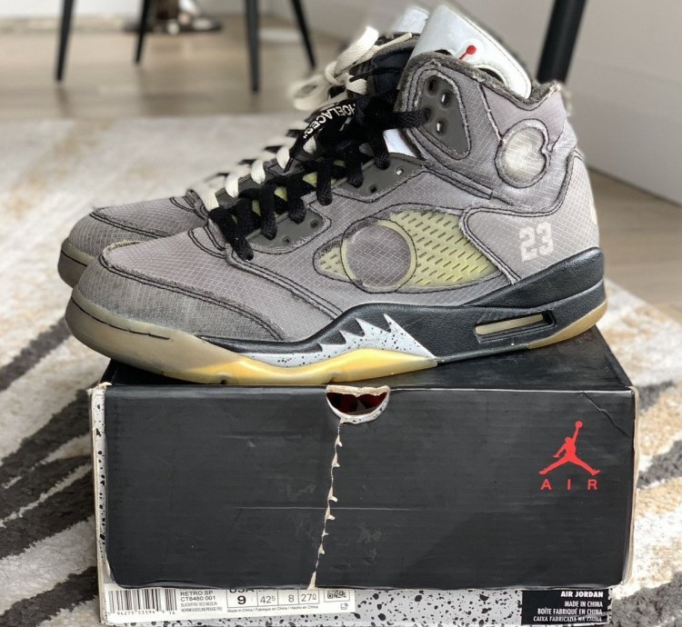 Size 9 Jordan 5 Retro Sp Off White Muslin