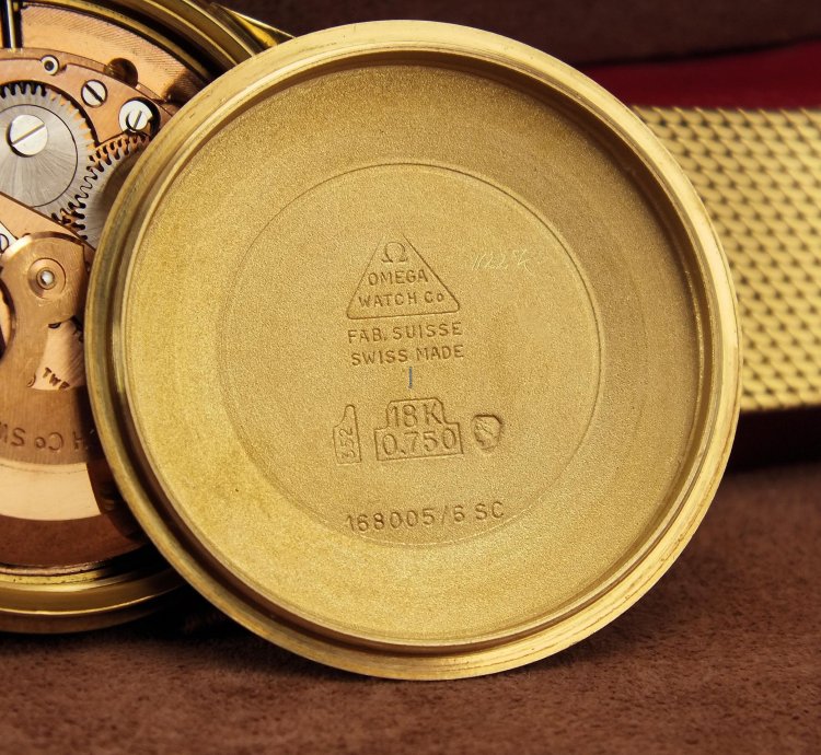 Omega Constellation Pie Pan Delux 18k Gold Dial Bracelet 18k Box