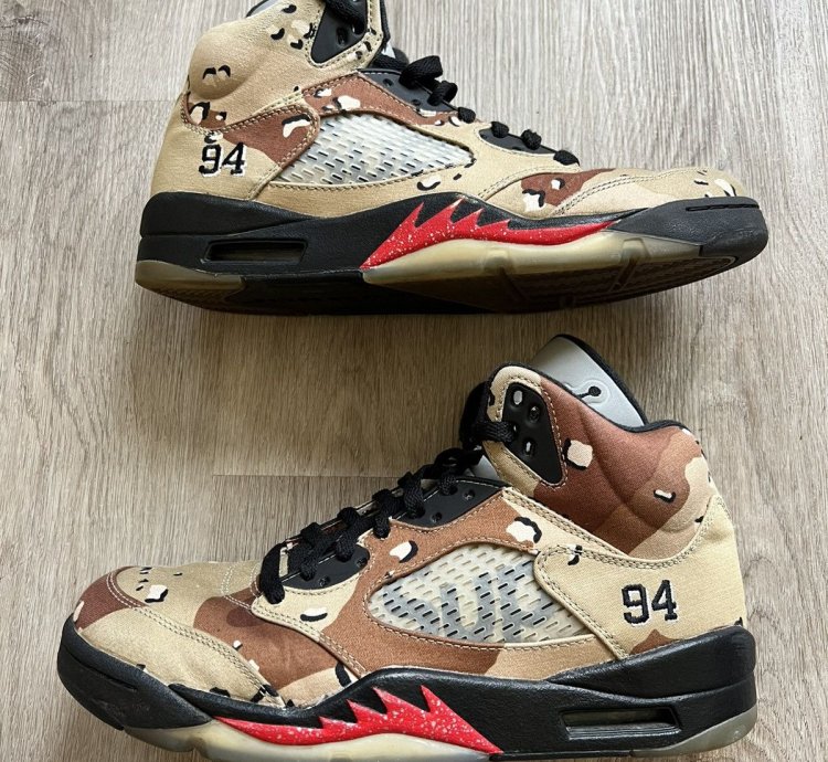 Supreme Air Jordan 5 Retro Desert Camo 2015