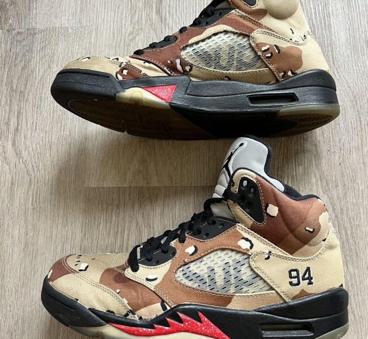 Supreme Air Jordan 5 Retro Desert Camo 2015