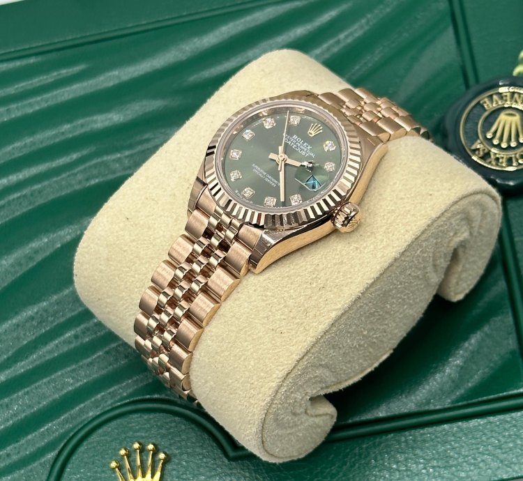 Rolex Lady-datejust Diamonds Green Jub