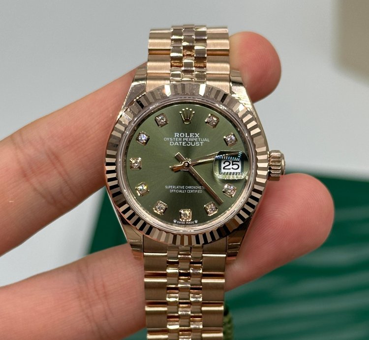 Rolex Lady-datejust Diamonds Green Jub