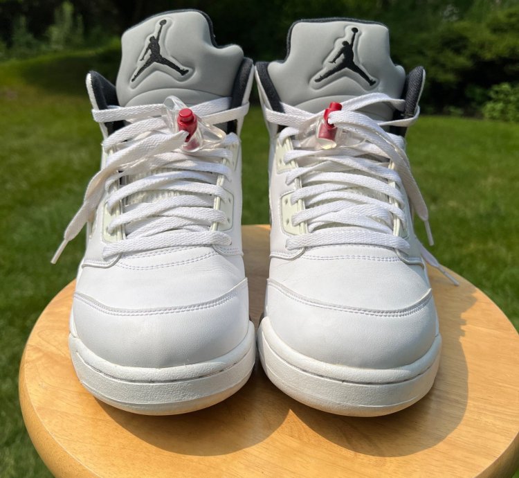Supreme Air Jordan 5 Retro White Men Shoes - Size 10 5