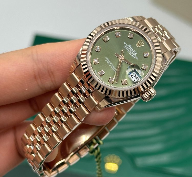 Rolex Lady-datejust Diamonds Green Jub
