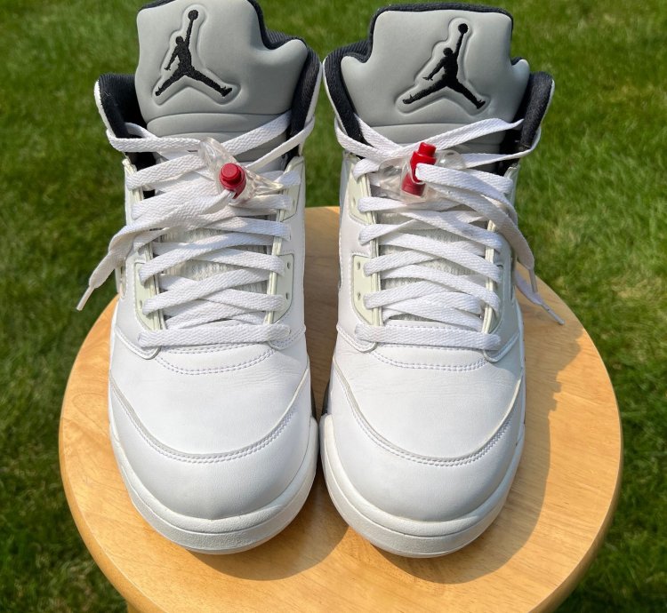 Supreme Air Jordan 5 Retro White Men Shoes - Size 10 5