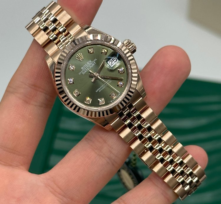 Rolex Lady-datejust Diamonds Green Jub