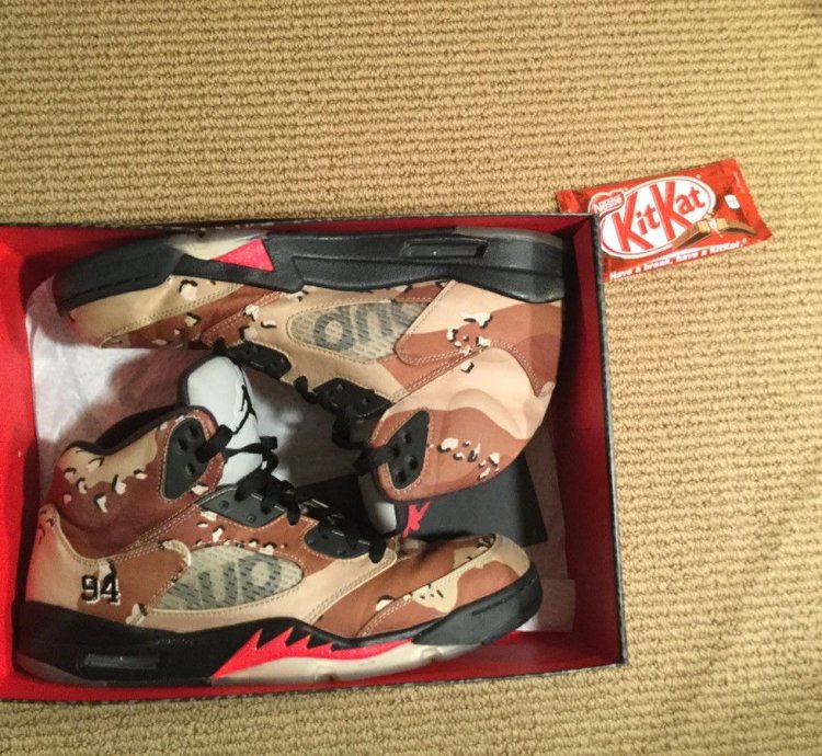 Supreme Desert Camo Jordan 5s