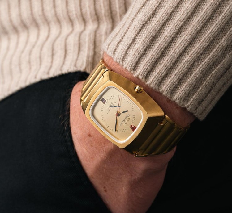Omega Constellation Quartz Vintage Omega Constellation Electroquartz Beta 21 In 18k Gold With Original Box Reference 196 006 From The 1970s