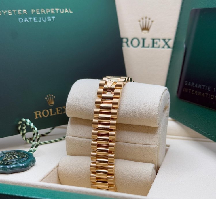 Rolex Lady-datejust New 2025 Mother Of Pearl Diamond Dial 18k Gold Fluted President Bracelet
