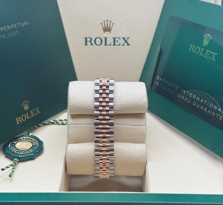 Rolex Lady-datejust New 2025 Mother Of Pearl Diamond Dial Diamond Bezel Two Tone Rose Gold