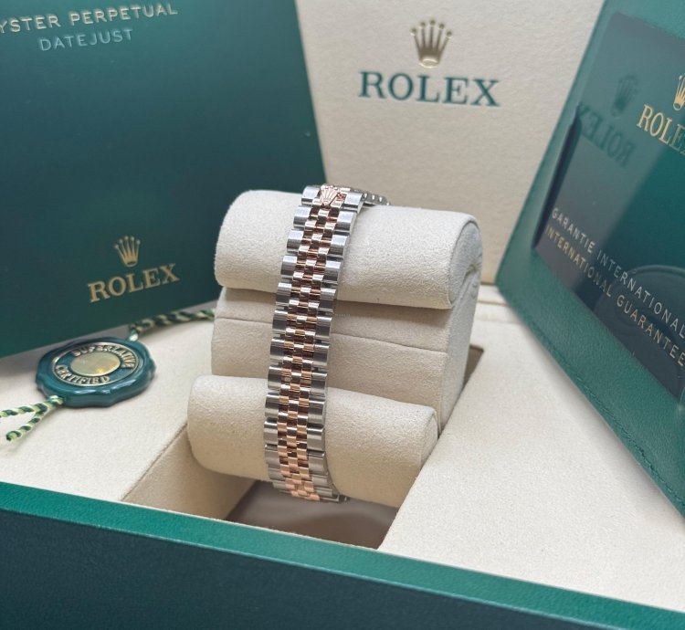 Rolex Lady-datejust New 2025 Mother Of Pearl Diamond Dial Diamond Bezel Two Tone Rose Gold