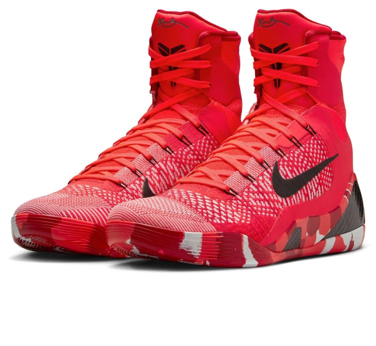 Nike Kobe Ix Elite Protro High Bright Crimson Blk-wht Sz 5m