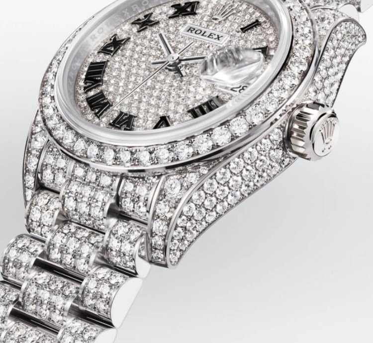 Rolex Lady-datejust New Unworn Lady Datejust Oyster Perpetual Diamond Paveed Watch M279459rbr-0001
