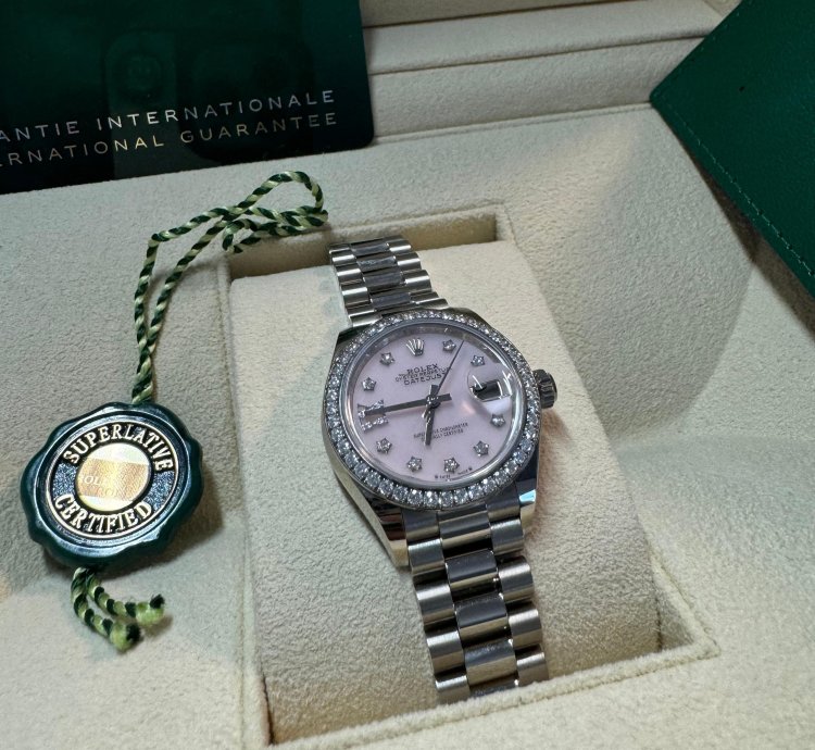 Rolex Lady-datejust New Unworn Oyster 28mm White Gold And Diamonds 279139rbr