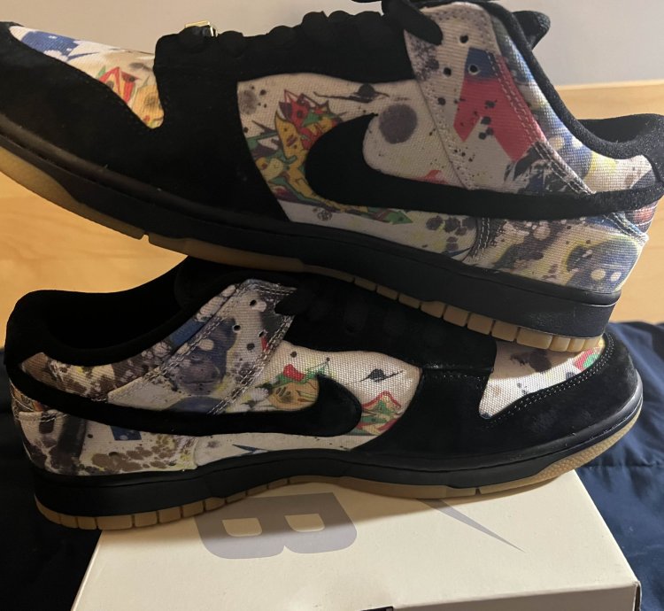 Supreme Nike Sb Dunk Low Og Qs - Rammellzee
