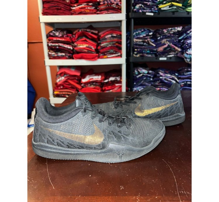 Nike Kobe Mamba Rage Black Gold Shoes Basketball Size 9 5