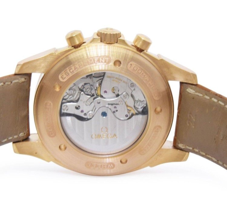 Omega De Ville Chronoscope Gmt 18k Rose Gold 44mm Watch Box 422 53 44 52 13 001