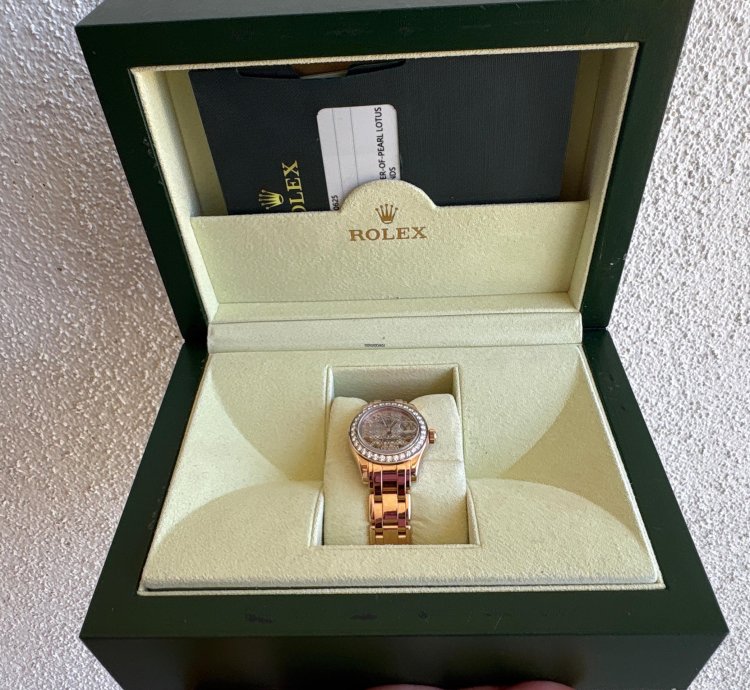 Rolex Lady-datejust Pearlmaster White Mother-of-pearl Lotus Diamond Dial