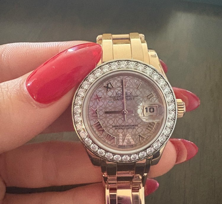 Rolex Lady-datejust Pearlmaster White Mother-of-pearl Lotus Diamond Dial