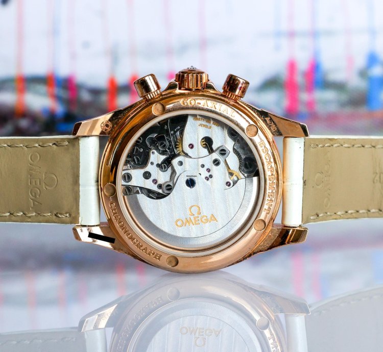 Omega De Ville Co-axial 18k Red Gold Diamond Bezel Mop Dial 422 58 35 50 05 002 35mm Full Set