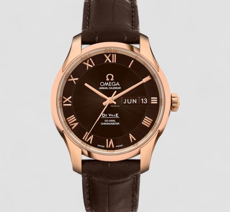 Omega De Ville Co-axial Brown Dial Men Watch