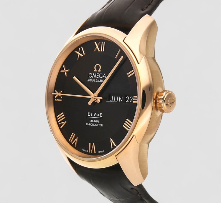 Omega De Ville Co-axial Brown Dial Men Watch