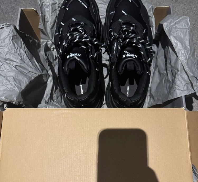Balenciaga - Triple All Over Logo - Black