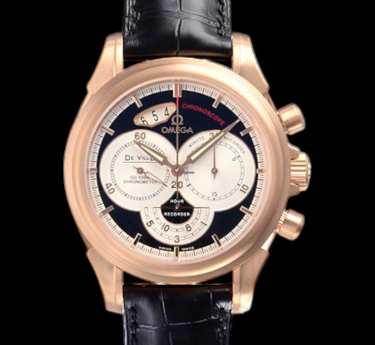 Omega De Ville Co-axial Chronoscope 41mm Automatic In Rose Gold