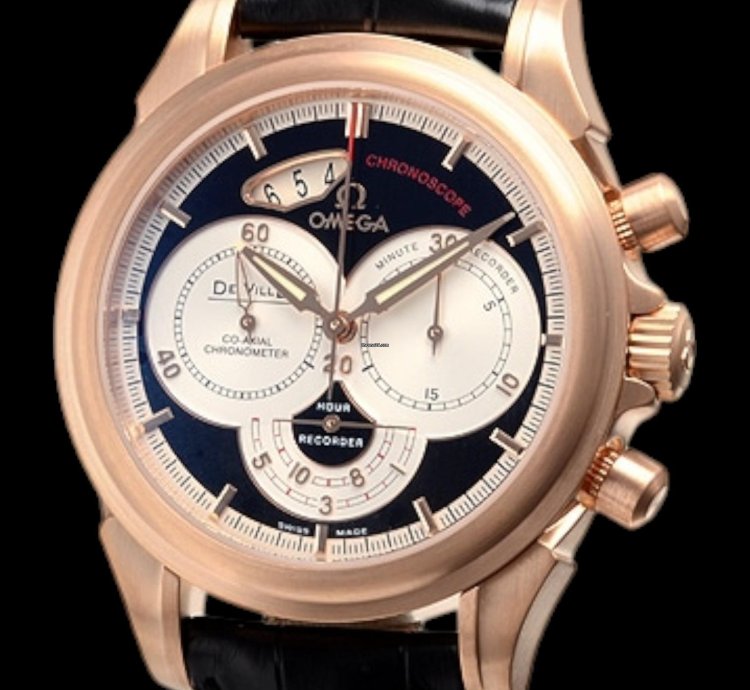 Omega De Ville Co-axial Chronoscope 41mm Automatic In Rose Gold