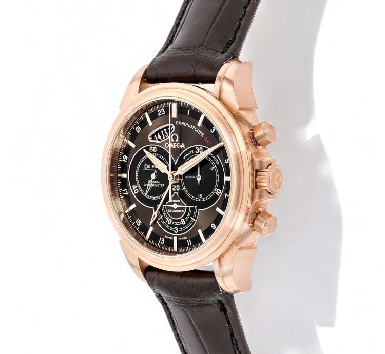 Omega De Ville Co-axial Chronoscope Co-axial Gmt Chronograph Rose Gold Automatic
